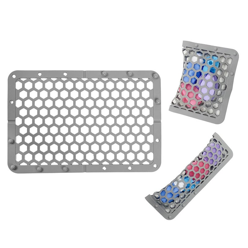 REVEX Silicone Dishwasher Bag,Dishwasher Basket for Baby Items,Baby Bottle Dishwasher Baskets with Adjustable Sizing for Small Parts,Nipples,Pacifiers and Toy Accessories.(Grey),11.8" x 7.9" - Image 1